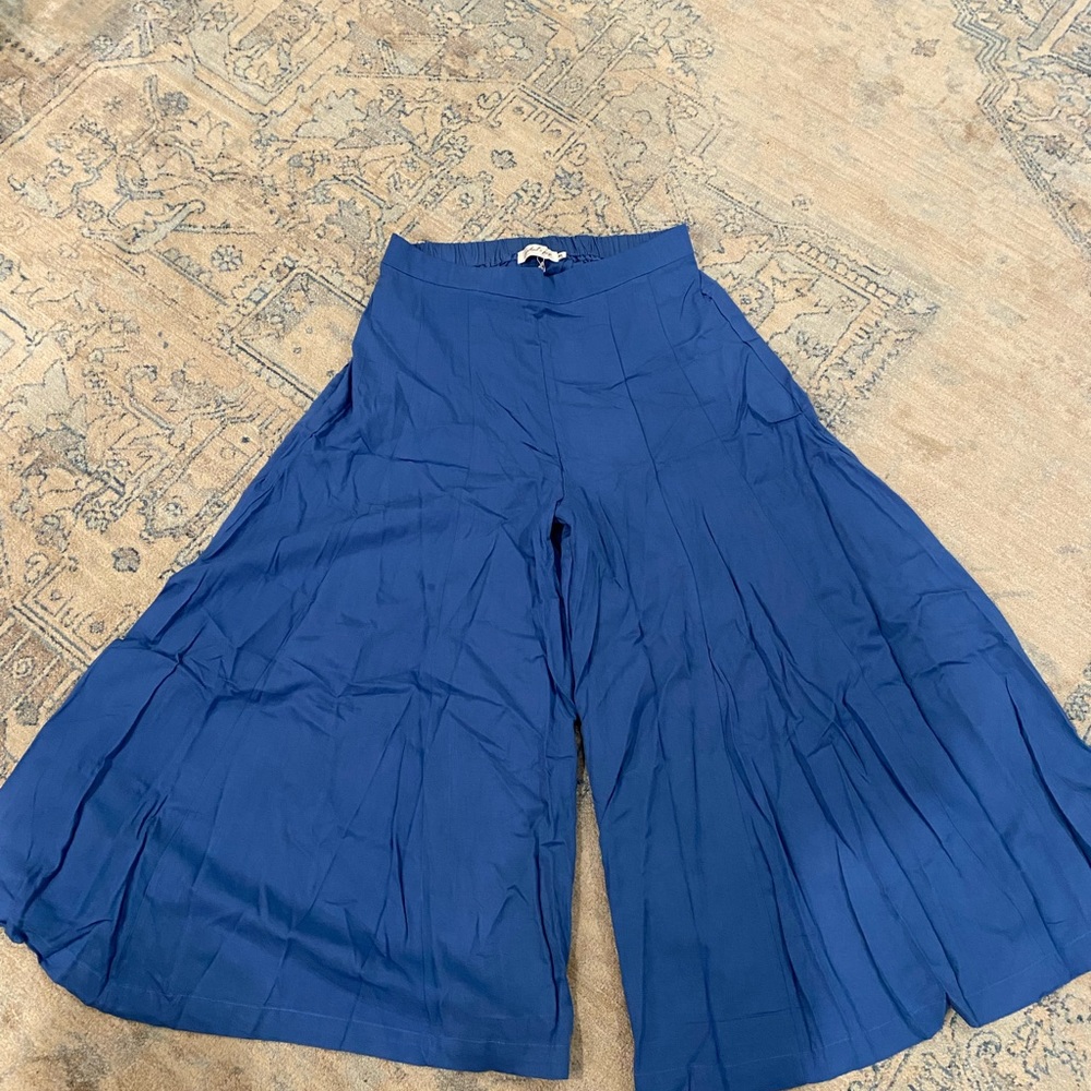 Wide leg pants with elastic waist band. NWT.